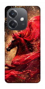 Чохол Red sparkles Horse для Oppo A3 4G