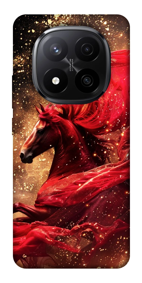 Чехол Red sparkles Horse для Xiaomi Redmi Note 14 Pro+ 5G