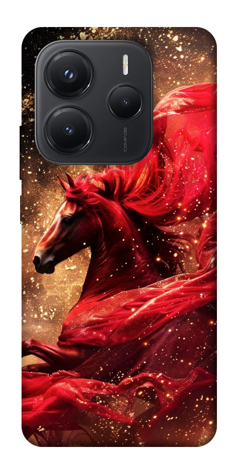 Чехол Red sparkles Horse для Xiaomi Redmi Note 14 5G