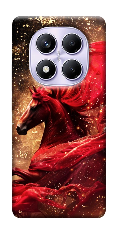 Чехол Red sparkles Horse для Xiaomi Redmi Note 14 Pro 4G