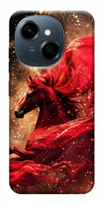 Чехол Red sparkles Horse для TECNO Spark Go 1 (KL4)
