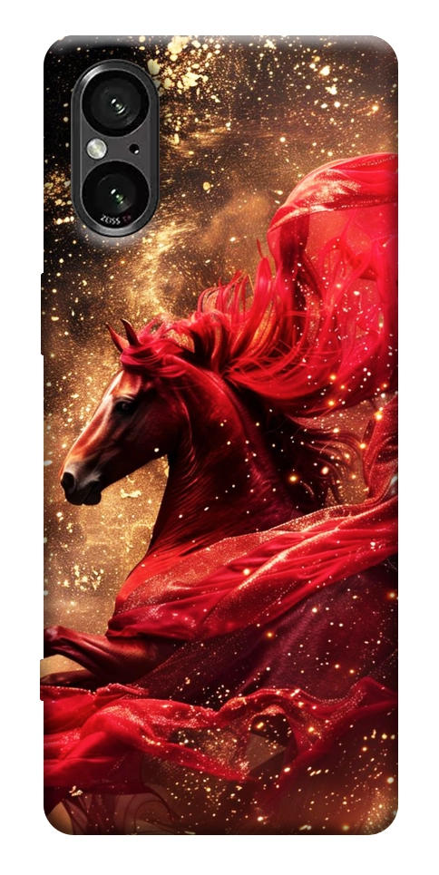 Чехол Red sparkles Horse для Sony Xperia 5 V