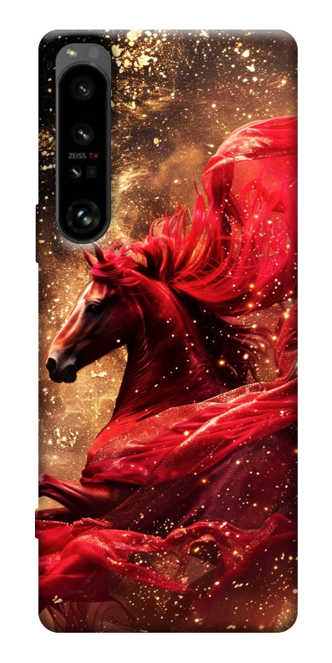 Чехол Red sparkles Horse для Sony Xperia 1 IV