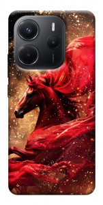 Чохол Red sparkles Horse для Xiaomi Redmi Note 14 4G (Europe version)