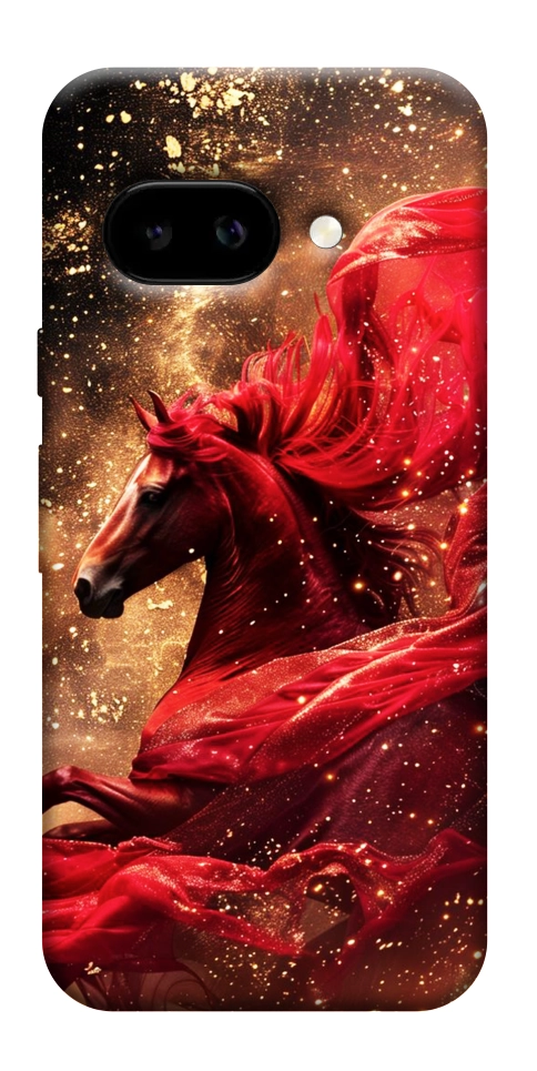 Чехол Red sparkles Horse для Google Pixel 9a
