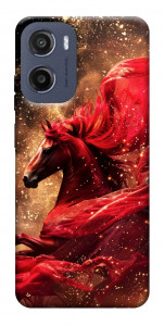 Чохол Red sparkles Horse для Motorola Moto G05