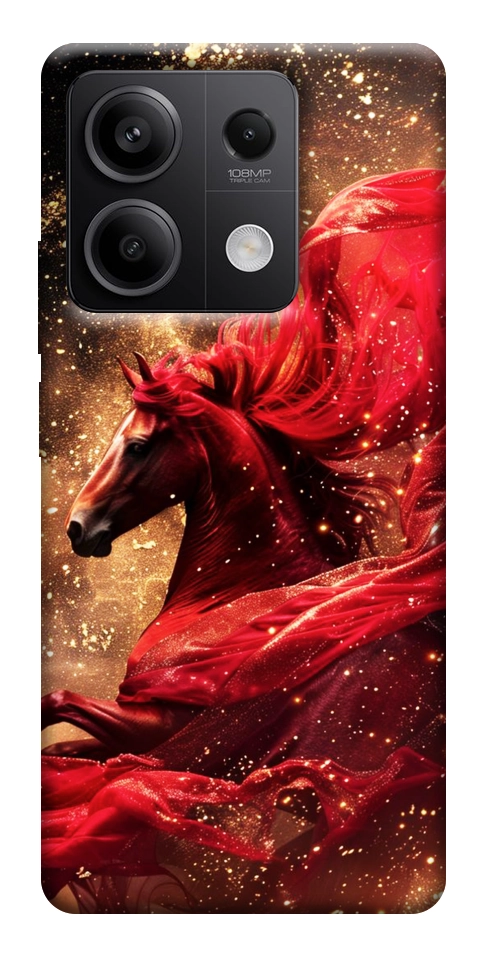 Чехол Red sparkles Horse для Xiaomi Redmi Note 13 5G