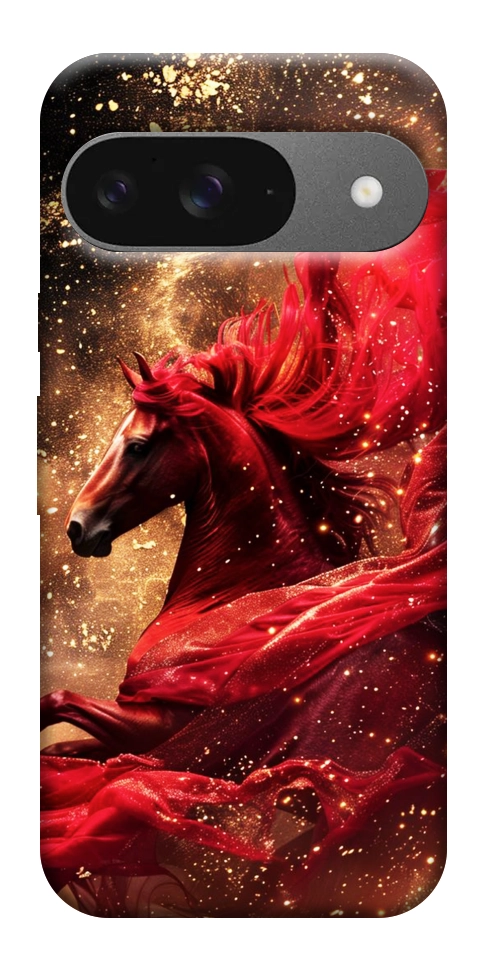 Чехол Red sparkles Horse для Google Pixel 10