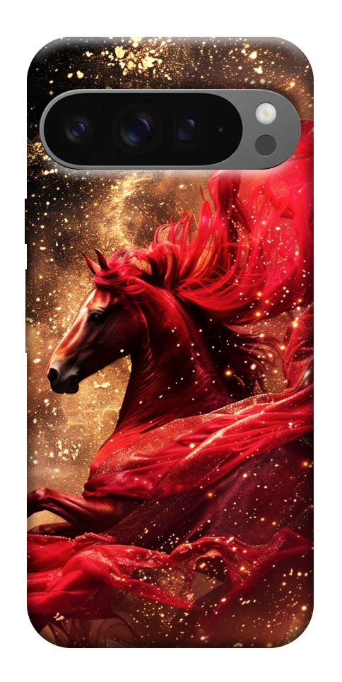 Чехол Red sparkles Horse для Google Pixel 10 Pro XL