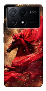 Чохол Red sparkles Horse для Xiaomi Poco X6 Pro