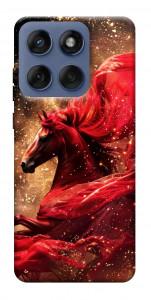 Чохол Red sparkles Horse для Motorola Edge 60 Fusion
