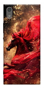 Чехол Red sparkles Horse для Sony Xperia XA1