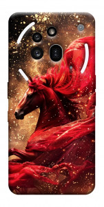 Чехол Red sparkles Horse для Nothing Phone (3a) Pro