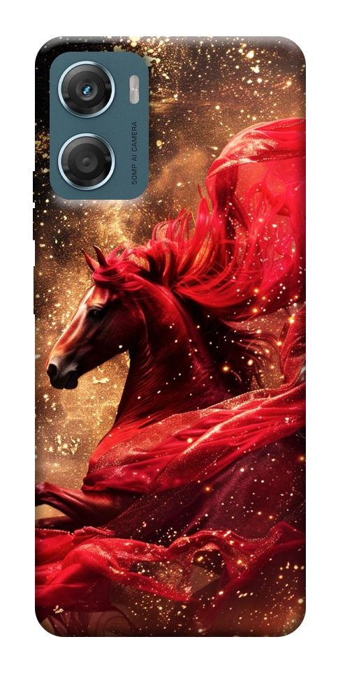 Чехол Red sparkles Horse для Motorola Moto G06