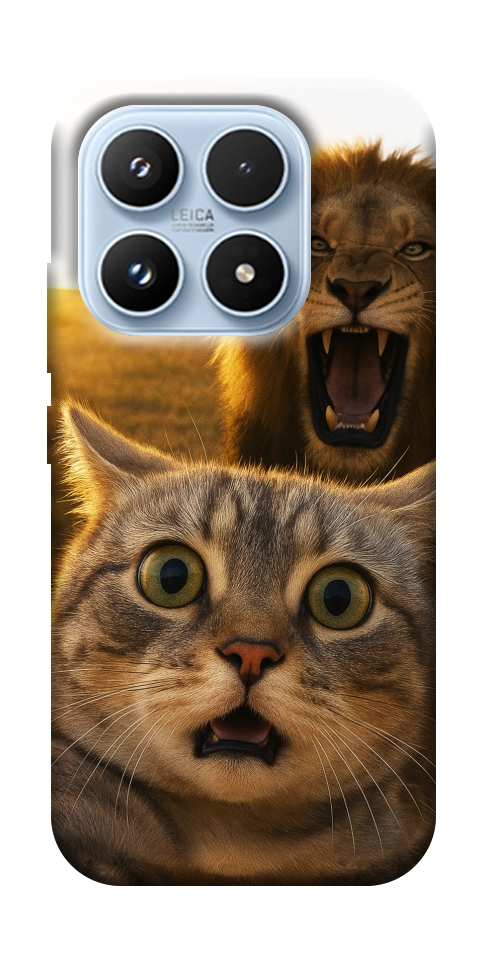 Чехол Shocked cat and lion для Xiaomi 17