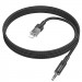 Фото Аудіо кабель Aux Hoco UPA27 Spirit transparent (Lightning to AUX 3.5mm) (1.2m) (Black) на vchehle.ua