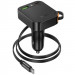 Фото АЗУ Hoco NZ18 Guardian PD65W with retractable cable (1USB-A/2C) (Black) в магазине vchehle.ua