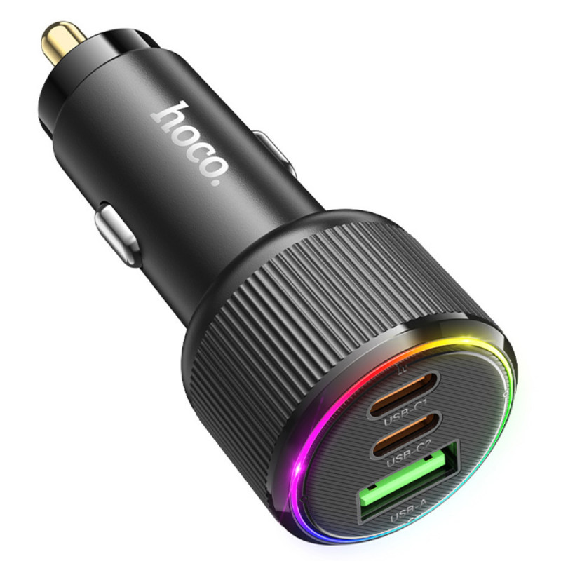 Купити АЗП Hoco NZ17 High Power 45W (1USB-A/2C) (Black) на vchehle.ua