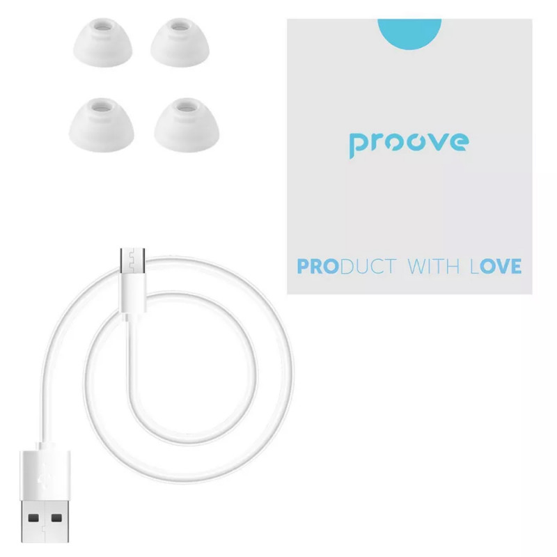 Фото Беспроводные TWS наушники Proove Digital Pro with ANC (APP) (White) в магазине vchehle.ua