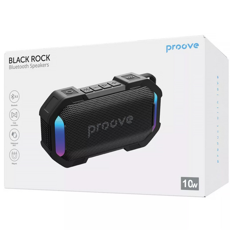 Фото Bluetooth Колонка Proove Rock 10W (APP) (Black) на vchehle.ua