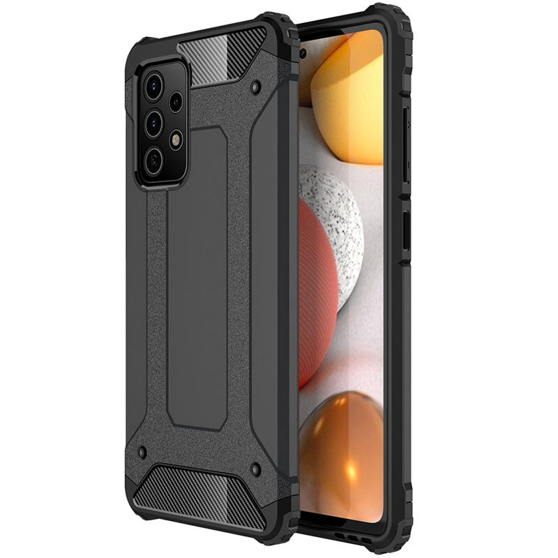 Броньований протиударний TPU+PC чохол Immortal на Samsung Galaxy A32 4G (Метал / Gun Metal)