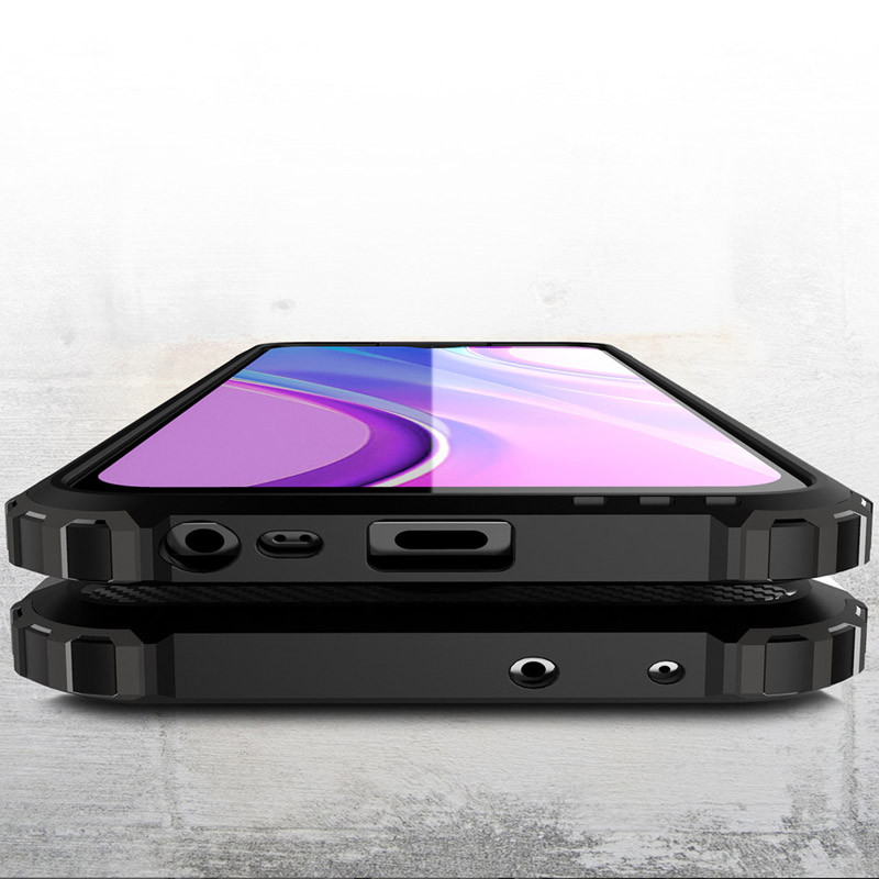 Фото Броньований протиударний TPU+PC чохол Immortal на Xiaomi Redmi 9 (Чорний) в маназині vchehle.ua