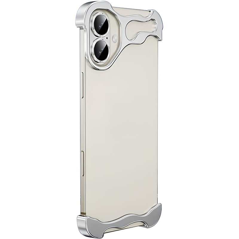 Чехол Minimalist Metal Bumper для Apple iPhone 17 (6.3") (Silver)
