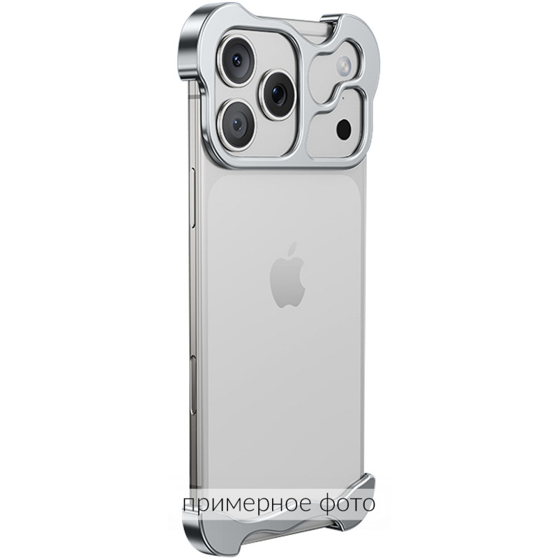 Чехол Minimalist Metal Bumper для Apple iPhone 17 Air (6.5") (Silver)