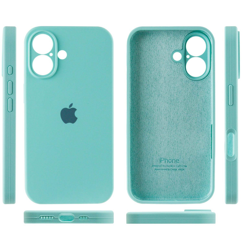 Чехол Silk Full Camera Protective (AA) для Apple iPhone 16 Plus (6.7") (Бирюзовый / Marine Green) в магазине vchehle.ua