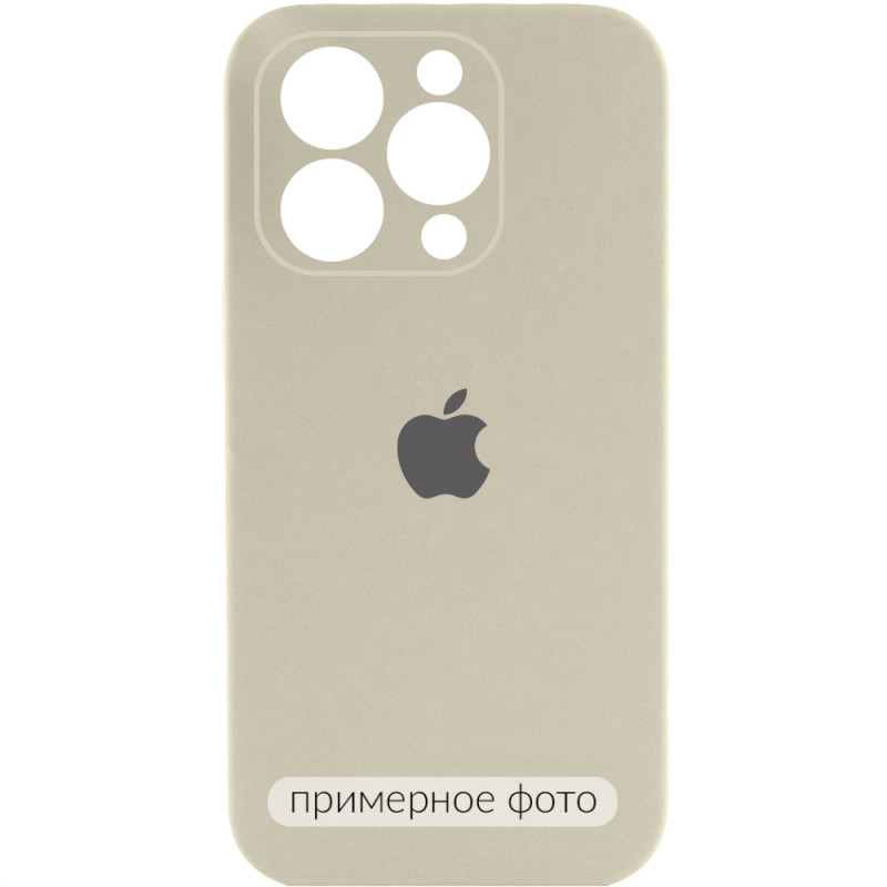 Чехол Silicone Case Full Camera Protective (AA) для Apple iPhone 17 Pro Max (6.9") (Бежевый / Antique White)