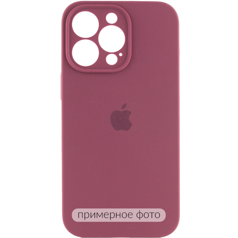 Чехол Silicone Case Full Camera Protective (AA) для Apple iPhone 17 Pro Max (6.9") (Бордовый / Plum)