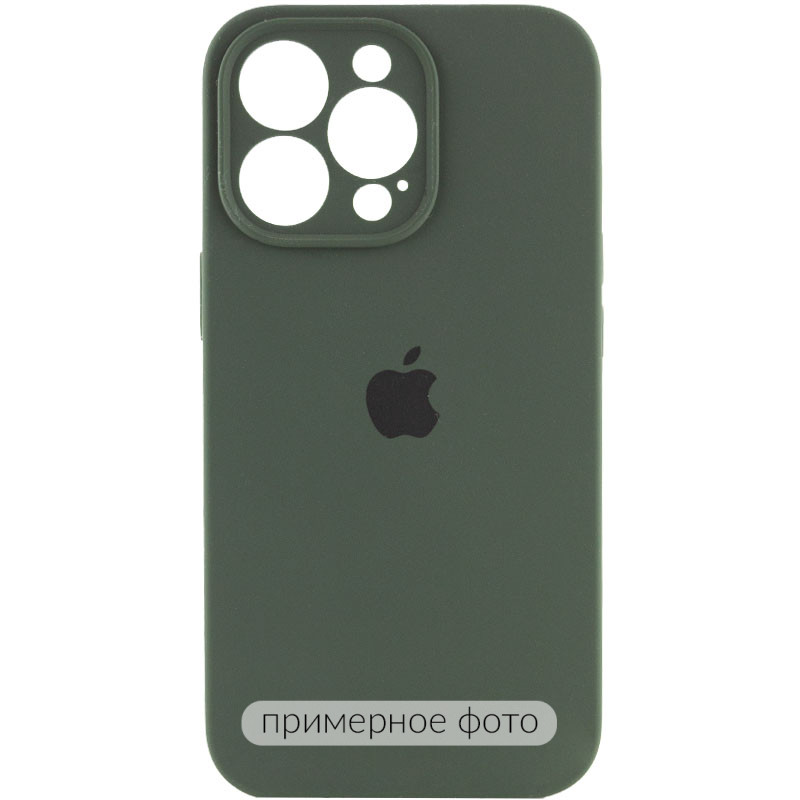 Чехол Silicone Case Full Camera Protective (AA) для Apple iPhone 17 Pro Max (6.9") (Зеленый / Cyprus Green)