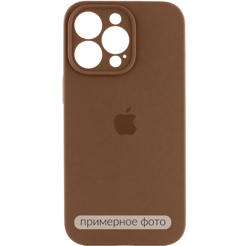 Чехол Silicone Case Full Camera Protective (AA) для Apple iPhone 17 Pro Max (6.9") (Коричневый / Brown)