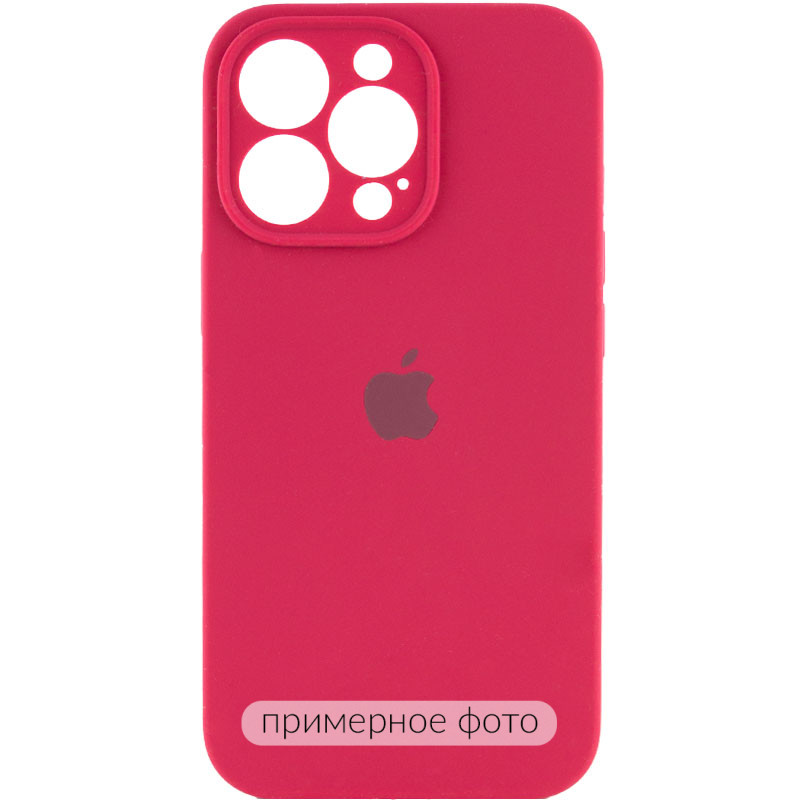 Чехол Silicone Case Full Camera Protective (AA) для Apple iPhone 17 Pro Max (6.9") (Красный / Rose Red)