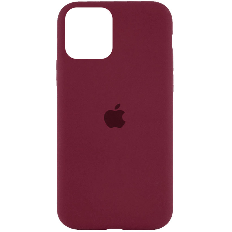 Чохол Silicone Case Full Protective (AA) на Apple iPhone 11 (6.1") (Бордовий / Plum)