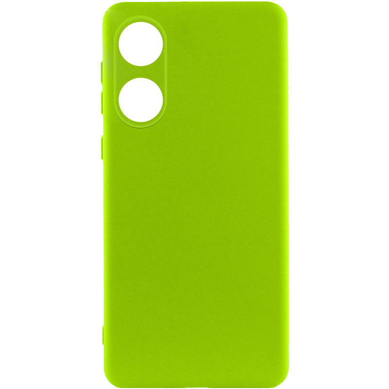 Чохол Silicone Cover Lakshmi Full Camera (A) на Oppo A58 4G (Салатовий / Neon Green)