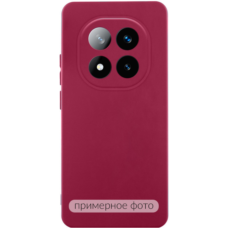 Чехол Silicone Cover Lakshmi Full Camera (AA) для Xiaomi Redmi Note 14 Pro 4G/5G (Бордовый / Marsala)