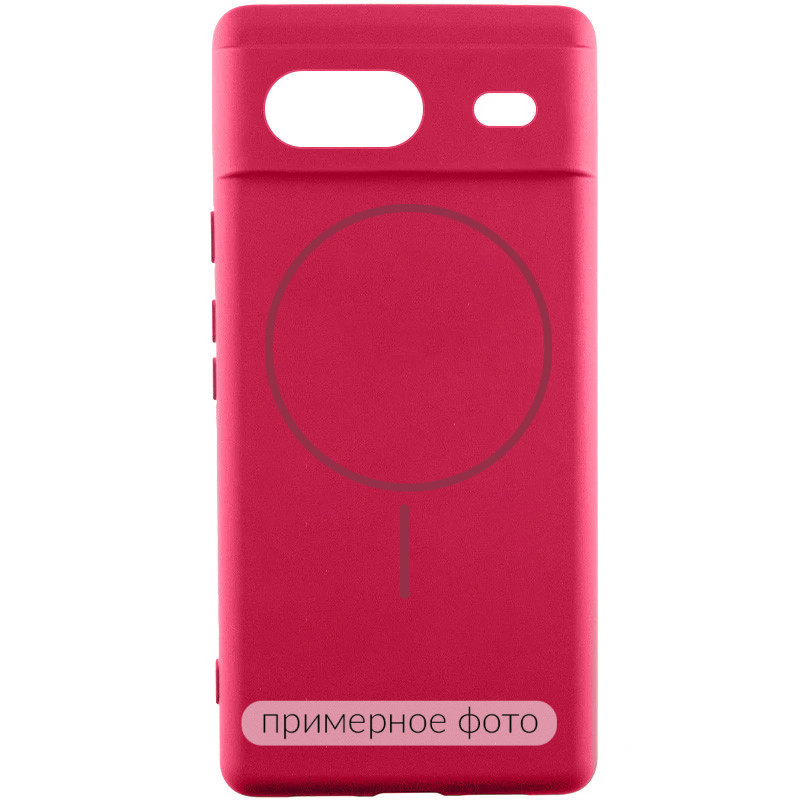Чохол Silicone Cover Lakshmi Full Camera (AA) with Magnetic Fit на Google Pixel 8 (Червоний / Rose Red)