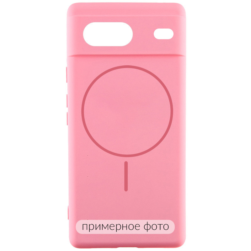 Чехол Silicone Cover Lakshmi Full Camera (AA) with Magnetic Fit для Google Pixel 8 (Розовый / Light pink)