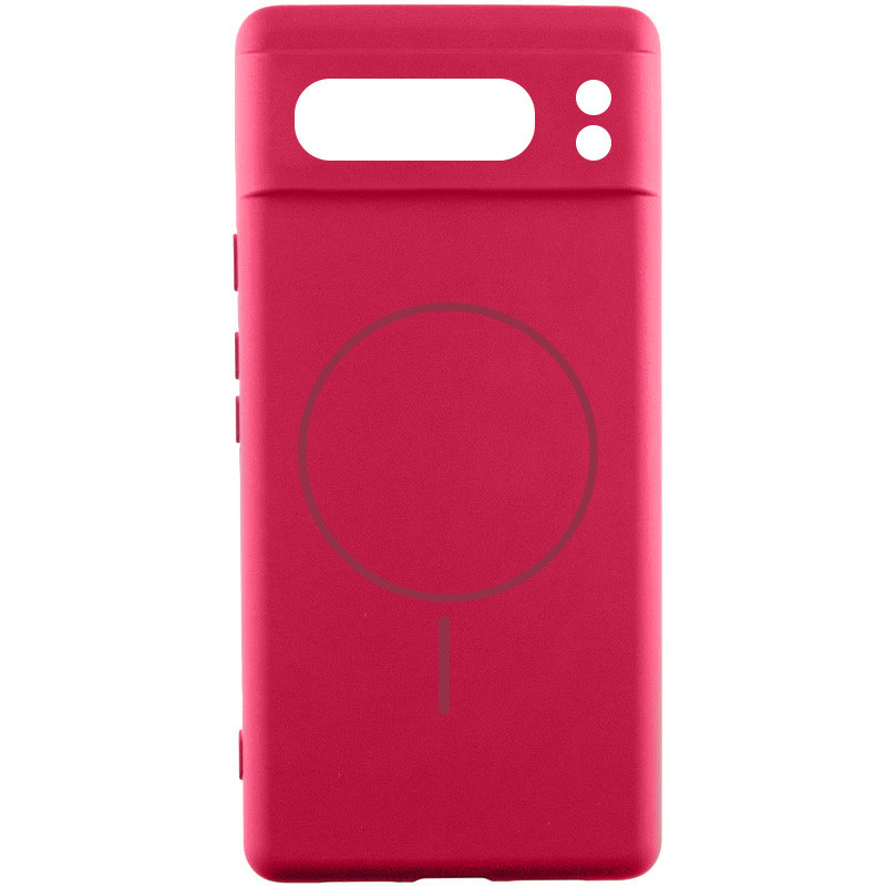 Чехол Silicone Cover Lakshmi Full Camera (AA) with Magnetic Fit для Google Pixel 8 Pro (Красный / Rose Red)