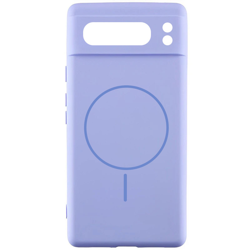 Чехол Silicone Cover Lakshmi Full Camera (AA) with Magnetic Fit для Google Pixel 8 Pro (Сиреневый / Dasheen)
