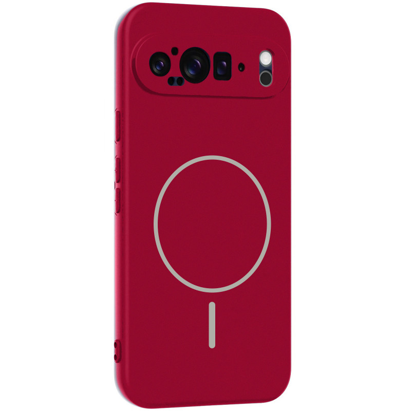 Чехол Silicone Cover Lakshmi Full Camera (AA) with Magnetic Fit для Google Pixel 9 Pro XL (Красный / Rose Red)