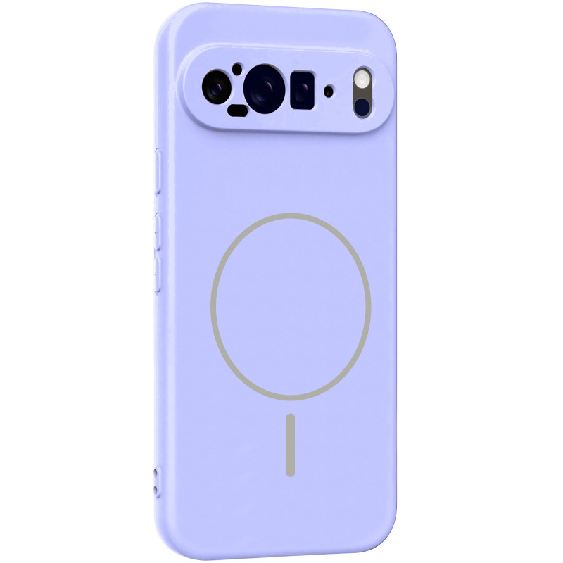 Чехол Silicone Cover Lakshmi Full Camera (AA) with Magnetic Fit для Google Pixel 9 Pro XL (Сиреневый / Dasheen)
