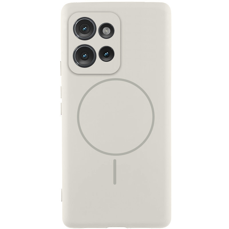 Чехол Silicone Cover Lakshmi Full Camera (AA) with Magnetic Fit для Motorola Moto G75 5G (Белый / White)