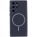 Чехол Silicone Cover Lakshmi Full Camera (AA) with Magnetic Fit для Samsung Galaxy S24 Ultra (Темно-синий / Midnight blue)