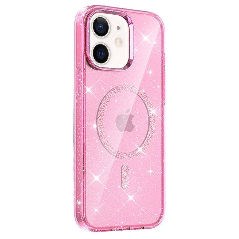 Фото Чехол TPU Eclipse Sparkle Magnetic Fit для Apple iPhone 11 (6.1") (Pink) на vchehle.ua