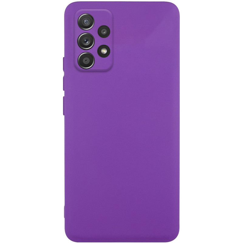 Чохол TPU GETMAN Liquid Silk Full Camera на Samsung Galaxy A52 4G / A52 5G / A52s (Фіолетовий / Purple)