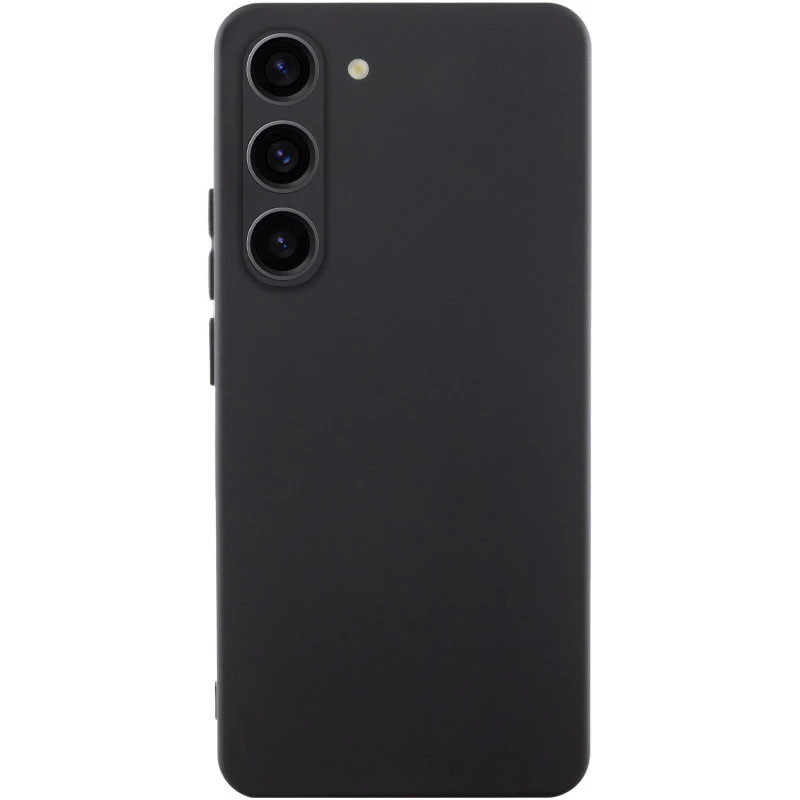 Чехол TPU GETMAN Liquid Silk Full Camera для Samsung Galaxy S21 FE (Черный / Black)