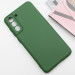 Фото Чехол TPU GETMAN Liquid Silk Full Camera для Samsung Galaxy S21 FE (Зеленый / Dark green) на vchehle.ua