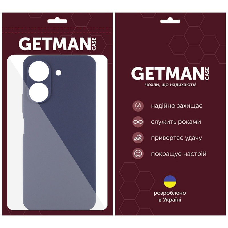 Купить Чехол TPU GETMAN Liquid Silk Full Camera для Xiaomi Redmi 13C / Poco C65 (Синий / Midnight Blue) на vchehle.ua